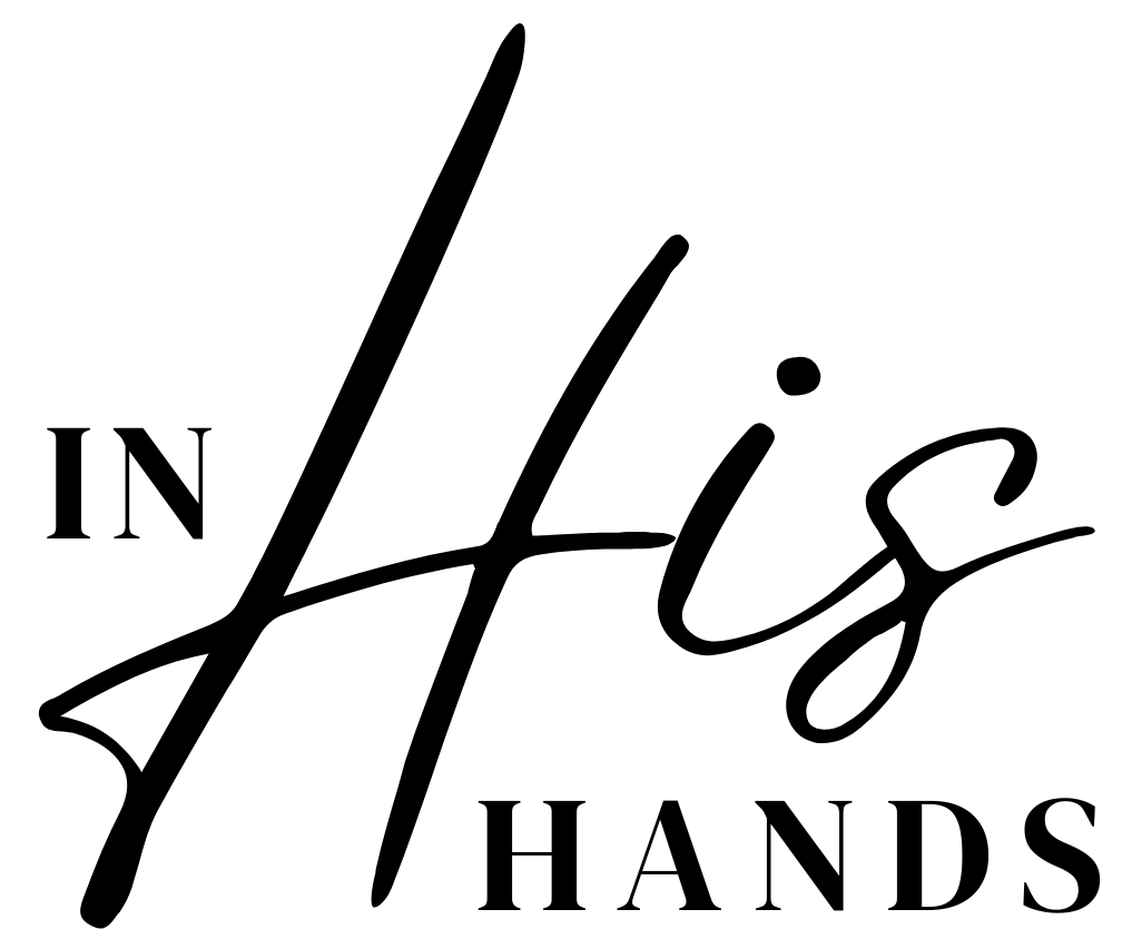 in his hands black logo